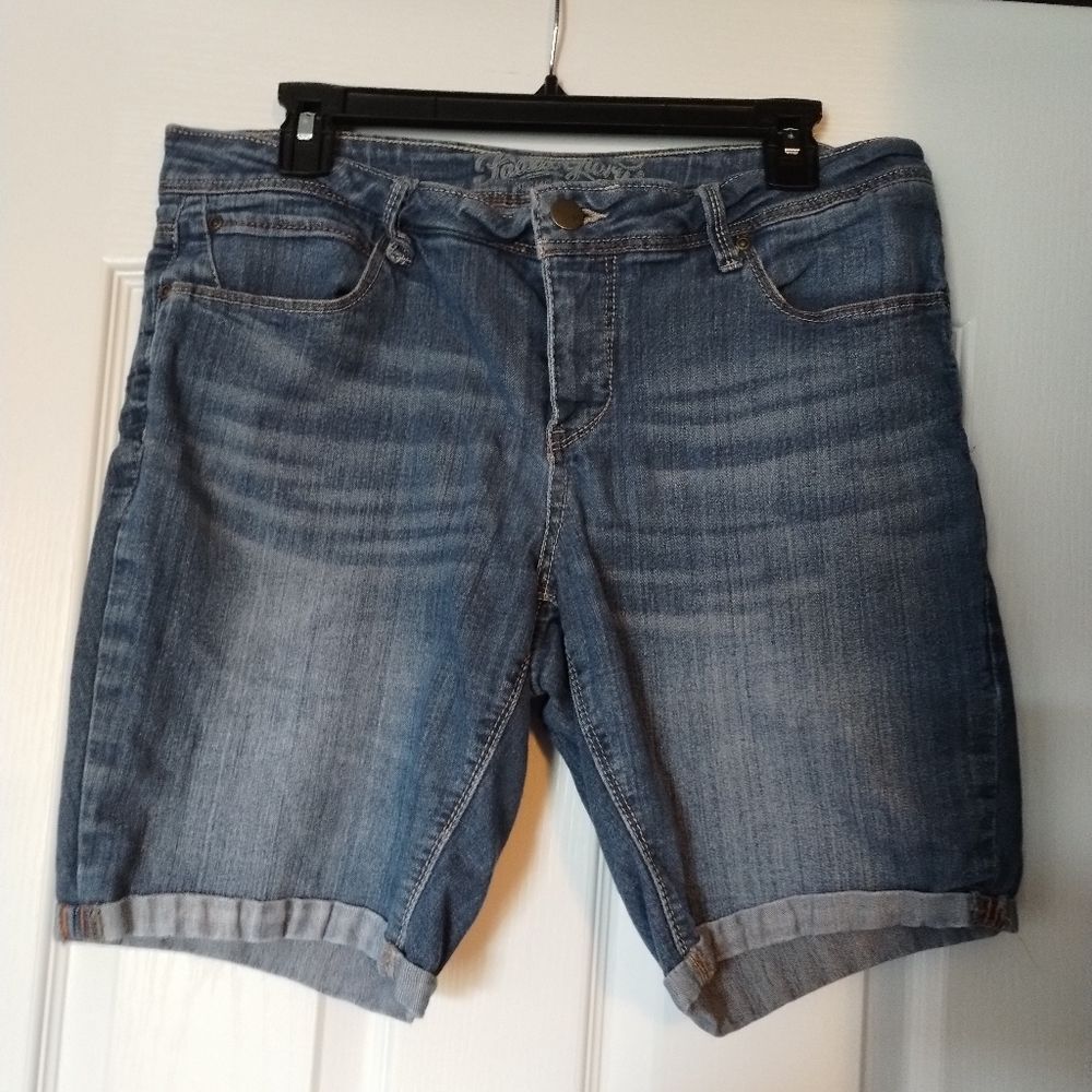 Faded Glory Classic Blue Denim Bermuda Shorts Size 12